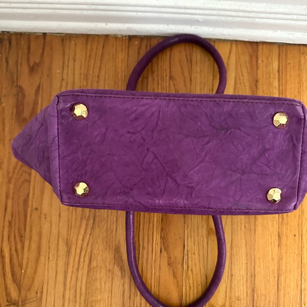 Maison Zaragoza Purple Double Zipper Handbag - Picture 8 of 8